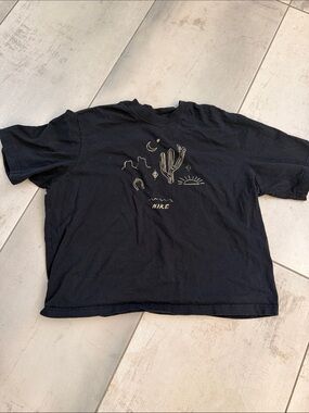 Nike Black Tee with Desert Cactus Graphic